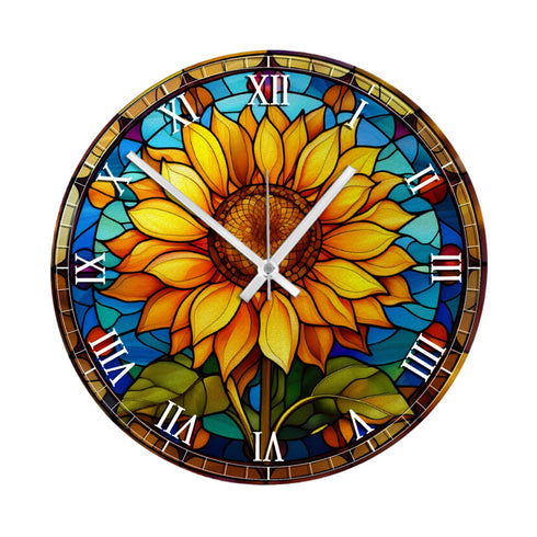 Sunflower Suncatcher Effect Clock